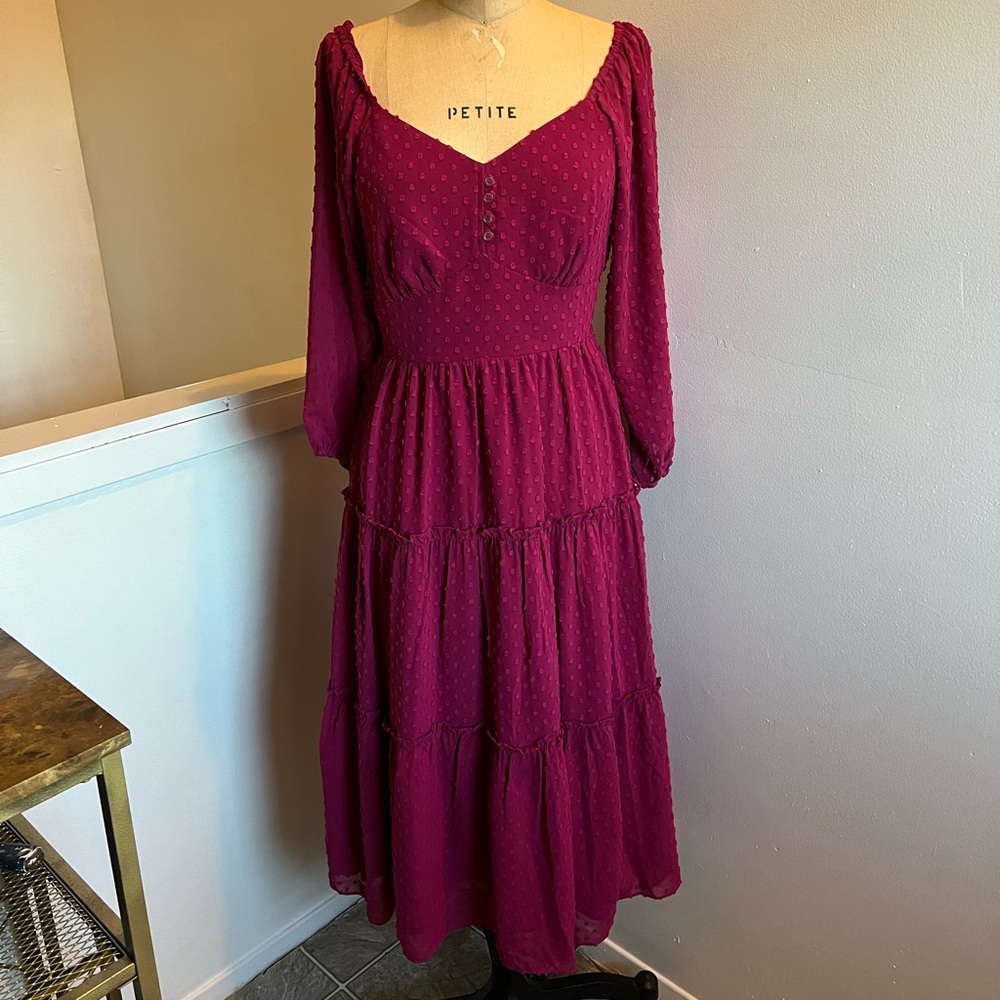 NWT J Crew Pink Swiss Dot Dress